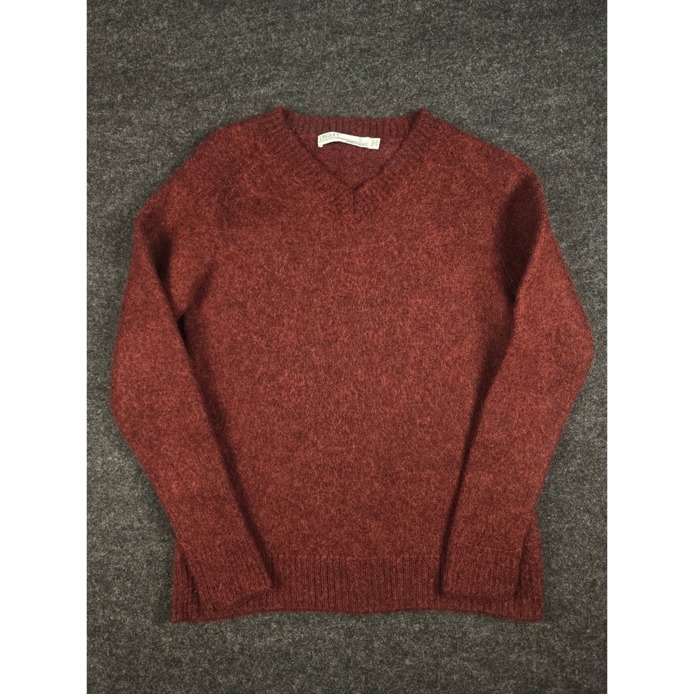Criquet Women's Heathered Rust 100% Baby Alpaca Pullover Sweater Soft Size S